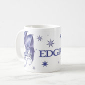 Blauer Stern-Drache-Tasse für Edgar Kaffeetasse (Vorderseite Links)
