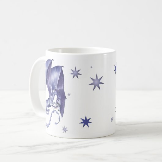 Blauer Stern-Drache-Tasse Kaffeetasse (Vorderseite Links)