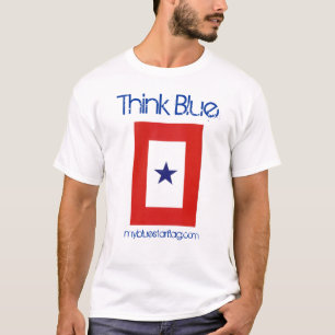 Blauer Stern-Flaggen-T - Shirt