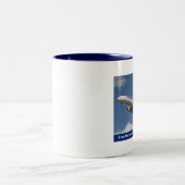 Blauer Stern-Fluglinien-Tasse Zweifarbige Tasse (Mittel)