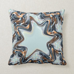 Blauer Stern-Fraktalumschaltbares Throw-Kissen Kissen
