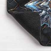 Blauer Stern Kern Gaming Emblem Mousepad (Ecke)