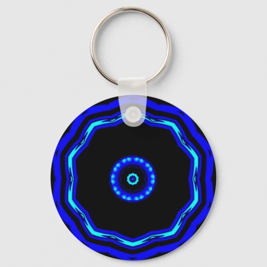 Blauer Stern Keychain Schlüsselanhänger (Vorderseite)