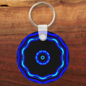 Blauer Stern Keychain Schlüsselanhänger (Vorderseite)