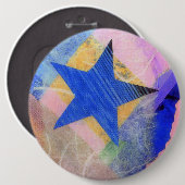 Blauer Stern-Knopf Button (Vorne & Hinten)