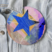 Blauer Stern-Knopf Button (Beispiel)