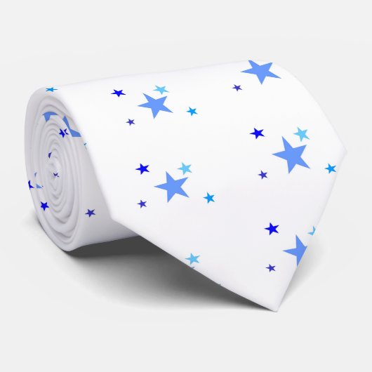 Blauer Stern-Krawatte Krawatte (Gerollt)