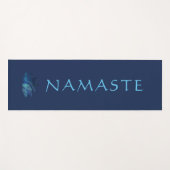 Blauer Stern-Lotos-Blume Namaste Marine-Blau Yogamatte (Vorderseite (Horizontal))