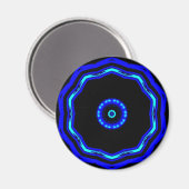 Blauer Stern-Magnet Magnet (Vorderseite/Rückseite)