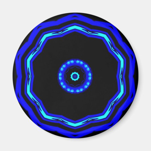 Blauer Stern-Magnet Magnet (Vorne)
