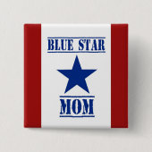 Blauer Stern-Mama-Militär Button (Vorderseite)