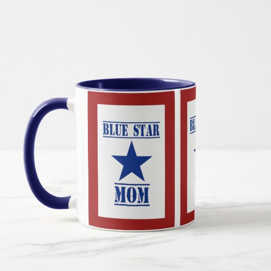 Blauer Stern-Mama-Militär Tasse (Links)