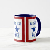 Blauer Stern-Mama-Militär Tasse (VorderseiteRechts)