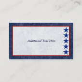 Blauer Stern-Mama-Militär Visitenkarte (Rückseite)