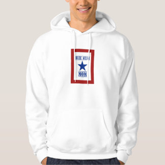 Blauer Stern-Mama-Militärfamilien-Unterstützung Hoodie