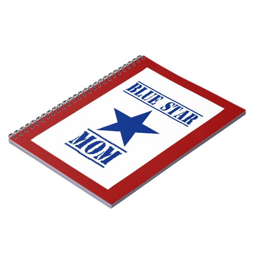 Blauer Stern-Mama-patriotisches Militär Notizblock (Linke Seite)