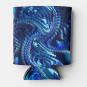 Blauer Stern mit Zickzackstrichen Dosenkühler (Vorderseite)