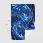 Blauer Stern mit Zickzackstrichen Golfhandtuch (Insitu)