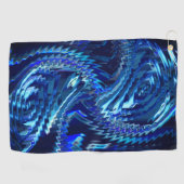 Blauer Stern mit Zickzackstrichen Golfhandtuch (Horizontal)
