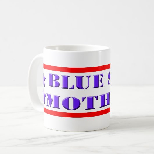 Blauer Stern-Mutter - 2 Sterne Kaffeetasse (Vorderseite Links)