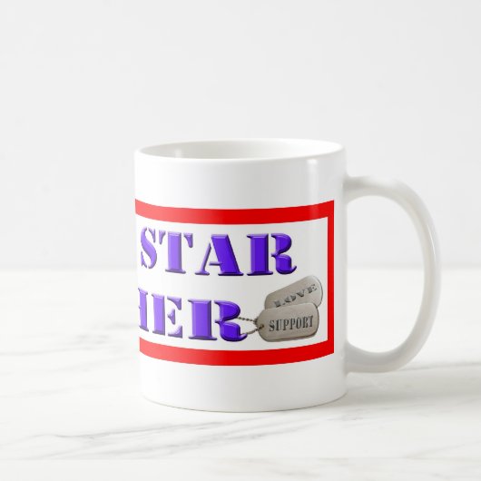 Blauer Stern-Mutter - 2 Sterne Kaffeetasse (Rechts)
