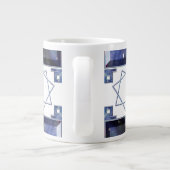 Blauer Stern Septagram Jumbo-Tasse (Rückseite)