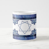 Blauer Stern Septagram Jumbo-Tasse (Vorderseite)