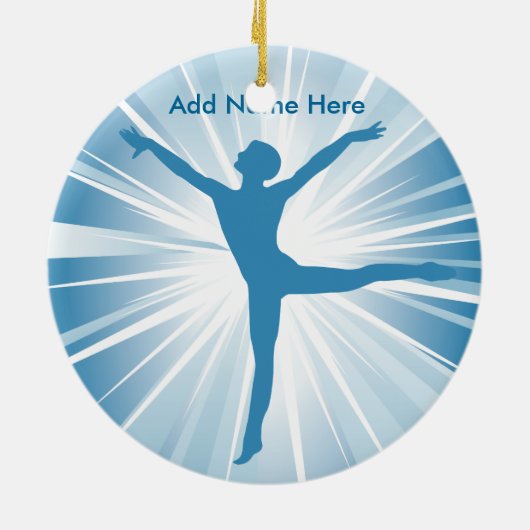 Blauer Stern-Tänzer-kundengerechte Keramikornament (Hinten)