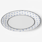 Blauer Stern von David Silver Ring Trim Pappteller (Schrägansicht)