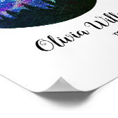 Blauer Sternbild-Skorpio Horoskop-Zeichengeschenk Poster (Ecke)