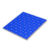 Blauer Sterne Muster Fliese (Seite)