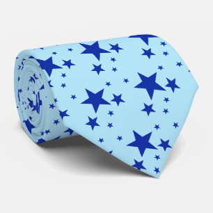 Blauer Sterne-Muster Krawatte