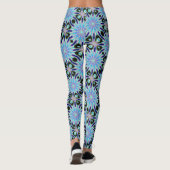 blauer Sterne schwarz Leggings (Rückseite)