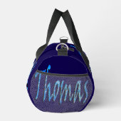 Blauer Sternen Thomas Name Logo, Duffle Bag (Rechts)