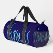 Blauer Sternen Thomas Name Logo, Duffle Bag (Rechte Ecke)