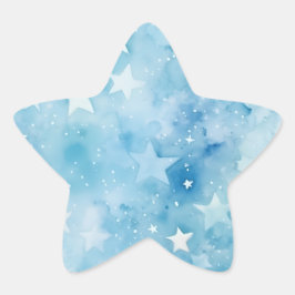 Blauer Sternenaufkleber Stern-Aufkleber
