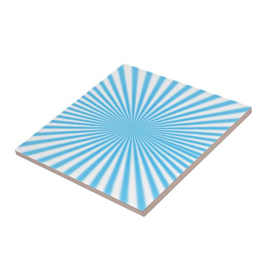 blauer Sternenexplosion cool Design Fliese (Seite)