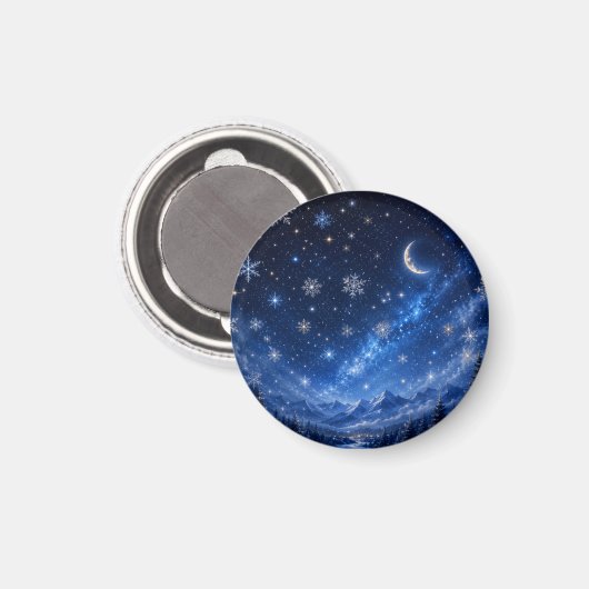 BLAUER STERNENHIMMEL | HIMMELSKÜHLSC HRANK MAGNET (Vorderseite/Rückseite)