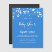 Blauer Sternenjunge Luxusbaby Dusche Magneteinladung (Vorne/Hinten)