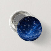 BLAUER STERNENNACHT-HIMMEL | PERSONALISIERTER HIMM BUTTON (Vorne & Hinten)