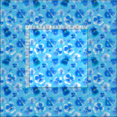 Blauer Stiefmütterchen Aquarell Blume Stoff (Kachel)