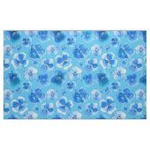 Blauer Stiefmütterchen Aquarell Blume Stoff (Fat Quarter (45,7 x 55,9 cm))