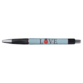 Blauer Stift mit "Liebe-" rotem und schwarzem (Vorderseite)