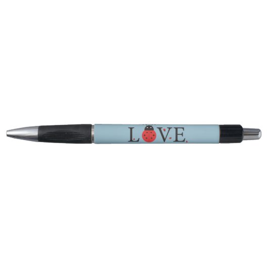 Blauer Stift mit "Liebe-" rotem und schwarzem (Vorderseite)