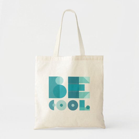 Blauer Stil "Bleib cool" Tragetasche (Vorne)
