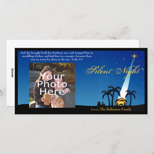 Blauer Stille Nacht Christlich Weihnachten (Vorne/Hinten)