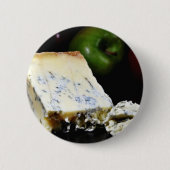 Blauer Stilton Käse Button (Vorderseite)