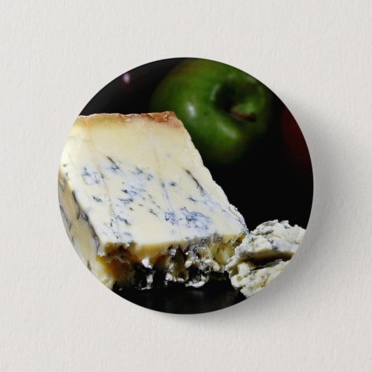 Blauer Stilton Käse Button (Vorderseite)