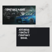 blauer stilvoller Sportwagen Visitenkarte (Vorne/Hinten)