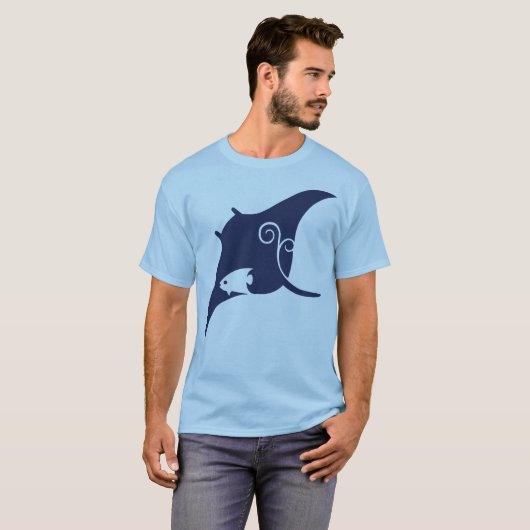Blauer Stingray T-Shirt (Vorne ganz)